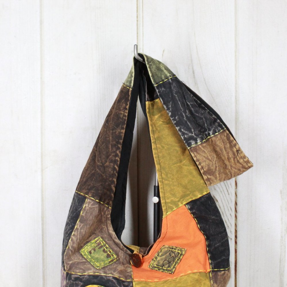 Women's Patchwork Boho Crossbody Shoulder Bag - Picture 3 of 12